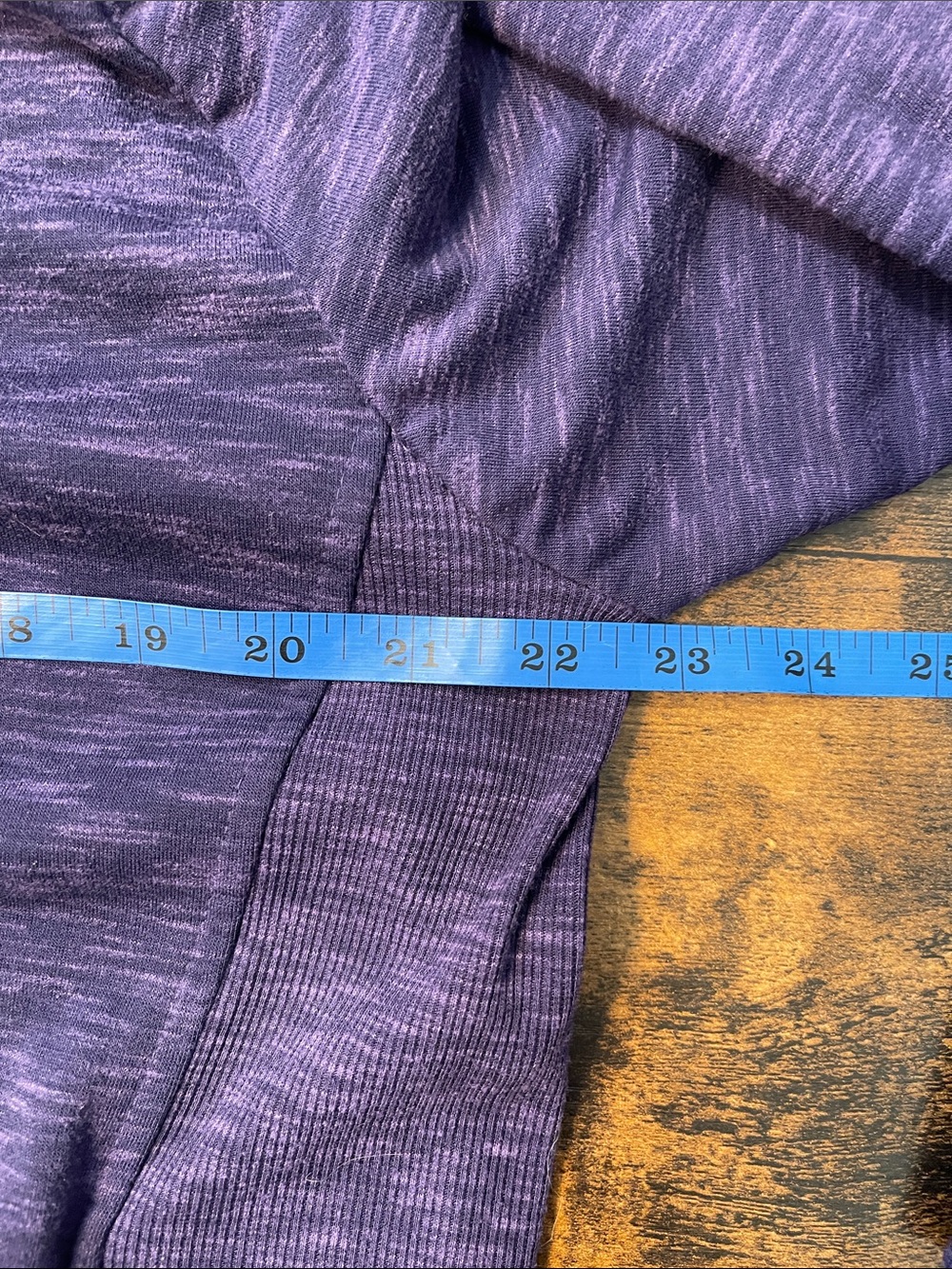 GreenTea Heathered Purple Women's Hooded Pullover - Picture 7 of 8